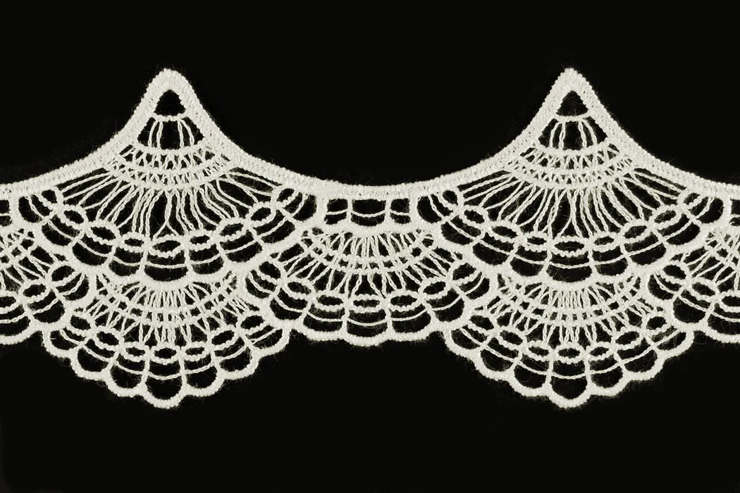 1 3/4" Ivory Scalloped Venise Edging Lace