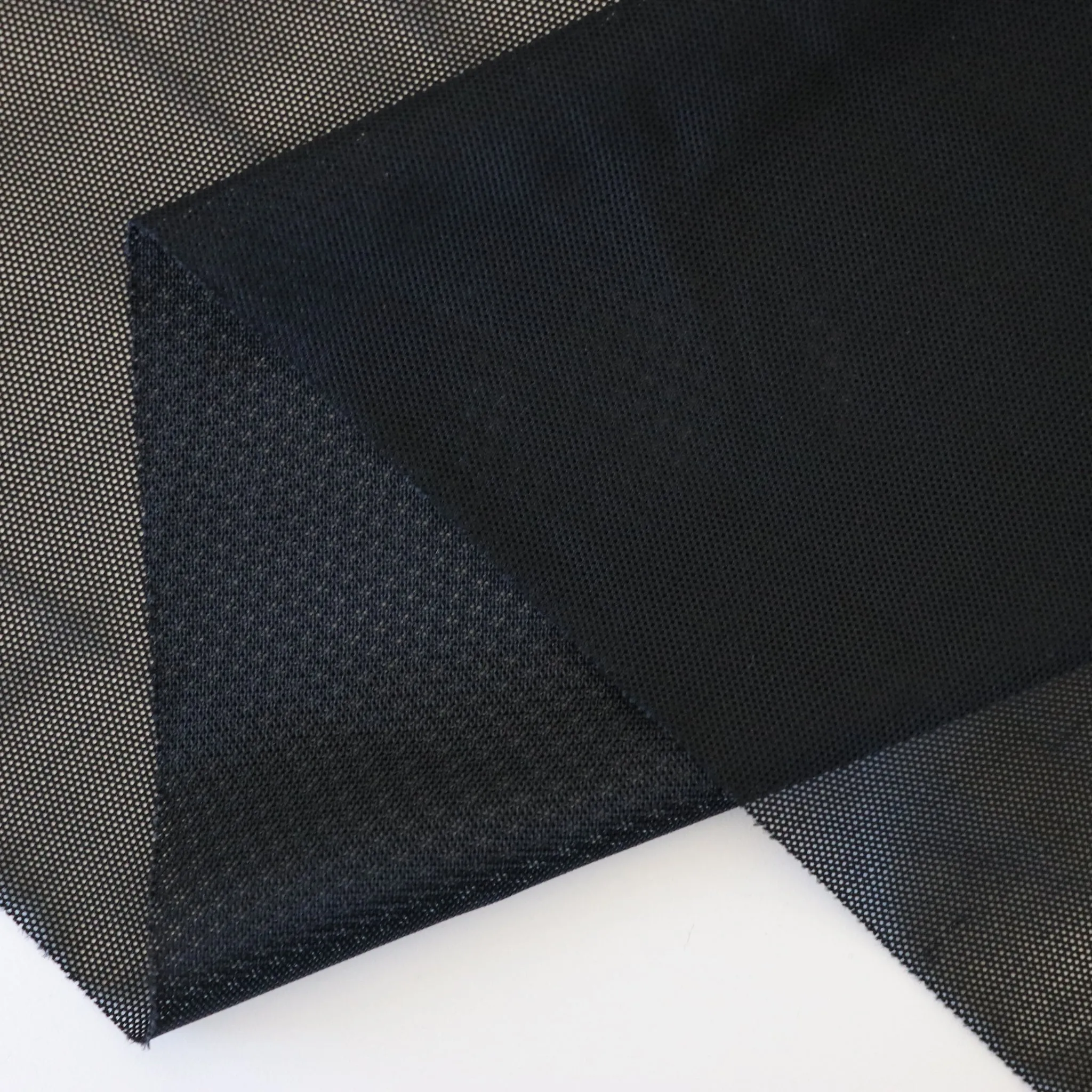 1/2 Yard Cut: Black Mini Mesh