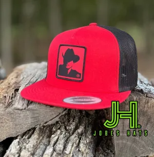 2024 Jobes Hats- All Red/Black Montana Patch