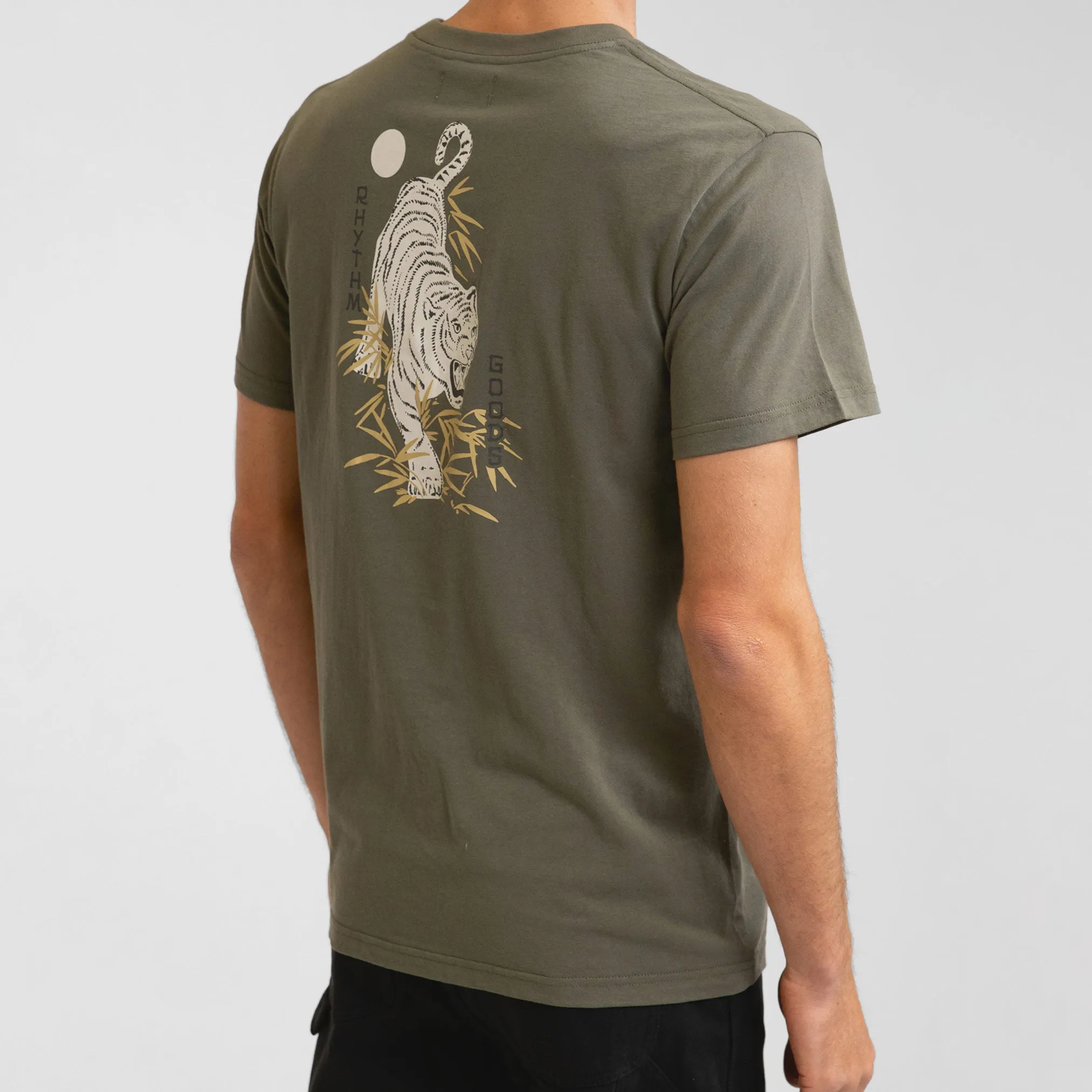 Aloha Tiger Tee Vintage - Olive