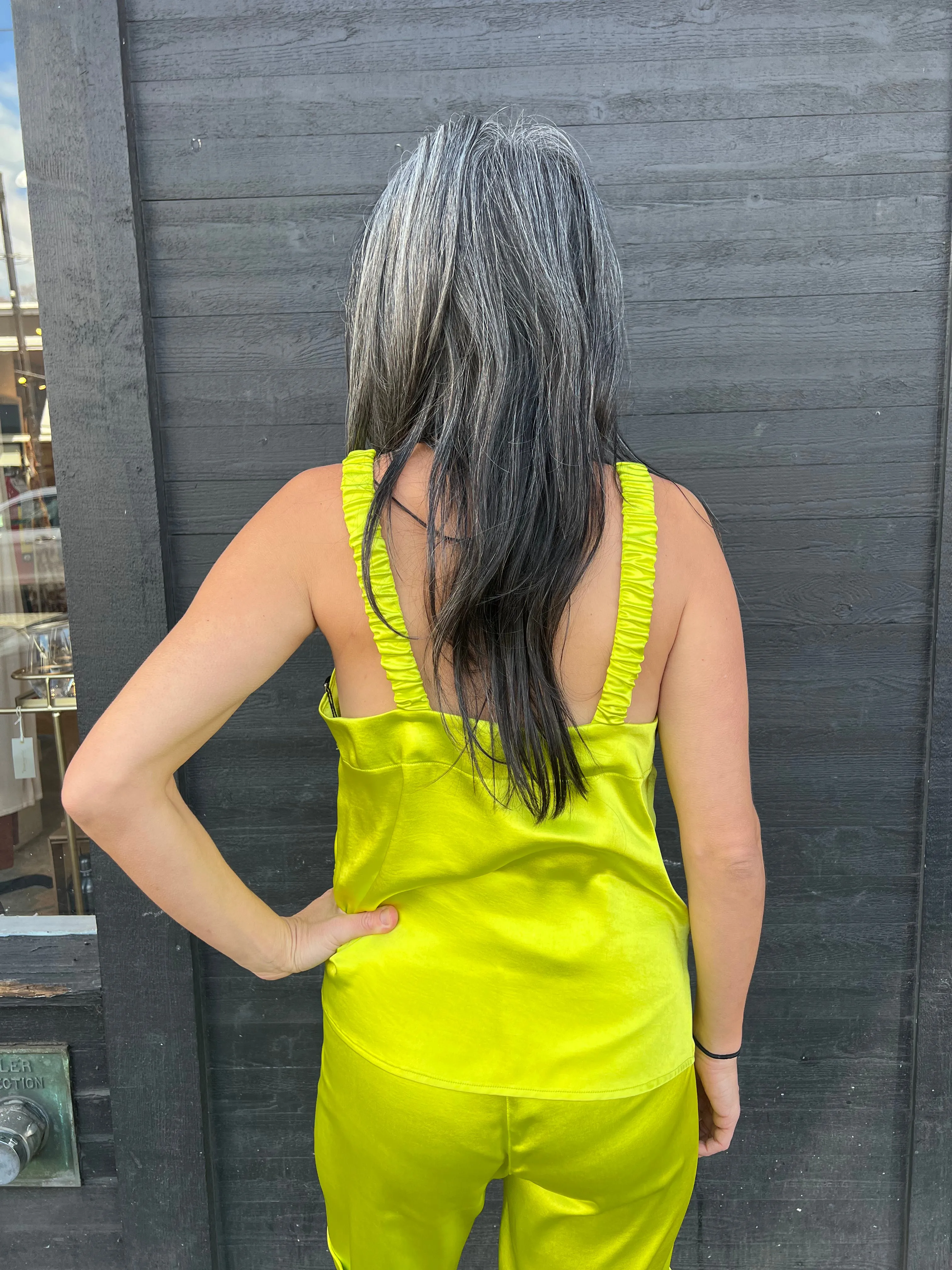 AP4137 Chartreuse Satin Tank