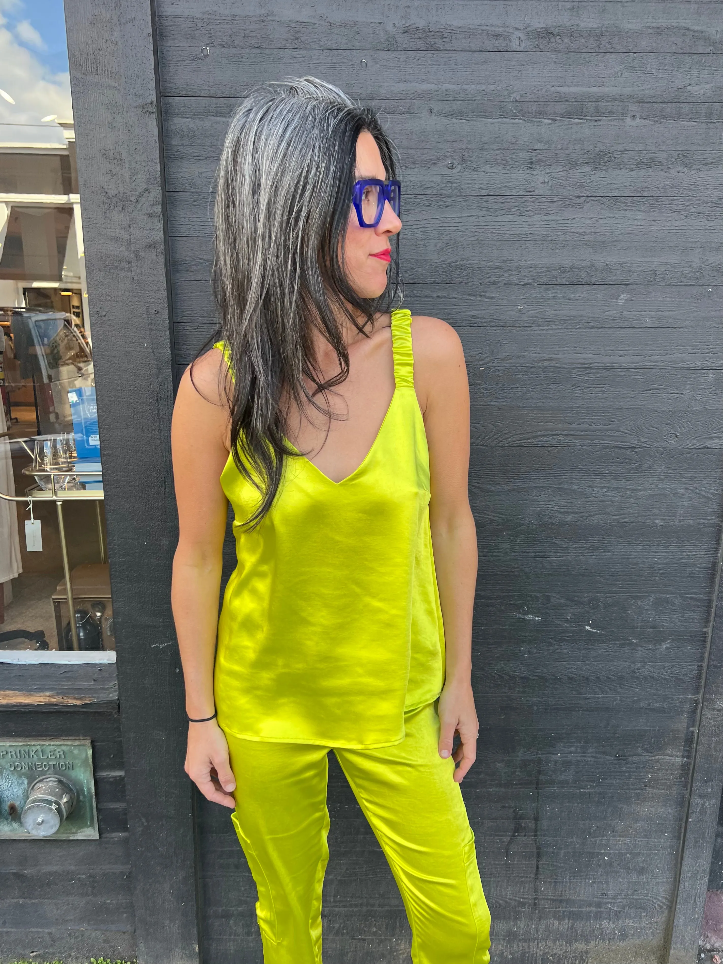 AP4137 Chartreuse Satin Tank