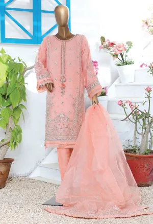 Bin Saeed Stitched 2 Piece Organza Embroidered Vol-35 Collection'2022-AMD-16-Pink