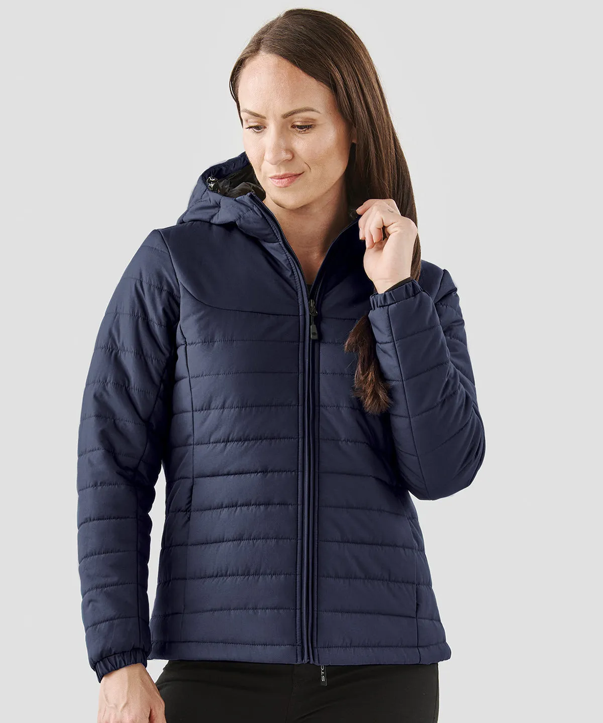 Black - Women’s Nautilus quilted hooded jacket