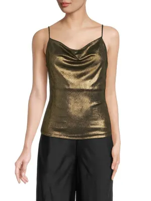 Cami top with cowl neck Renee C. Black gold