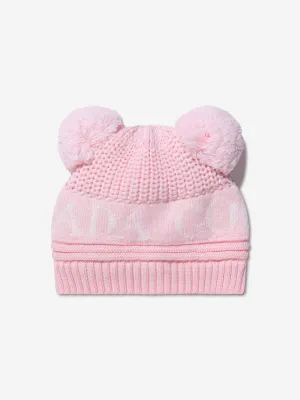 Canada Goose Baby Girls Double Pom Pom Hat in Pink