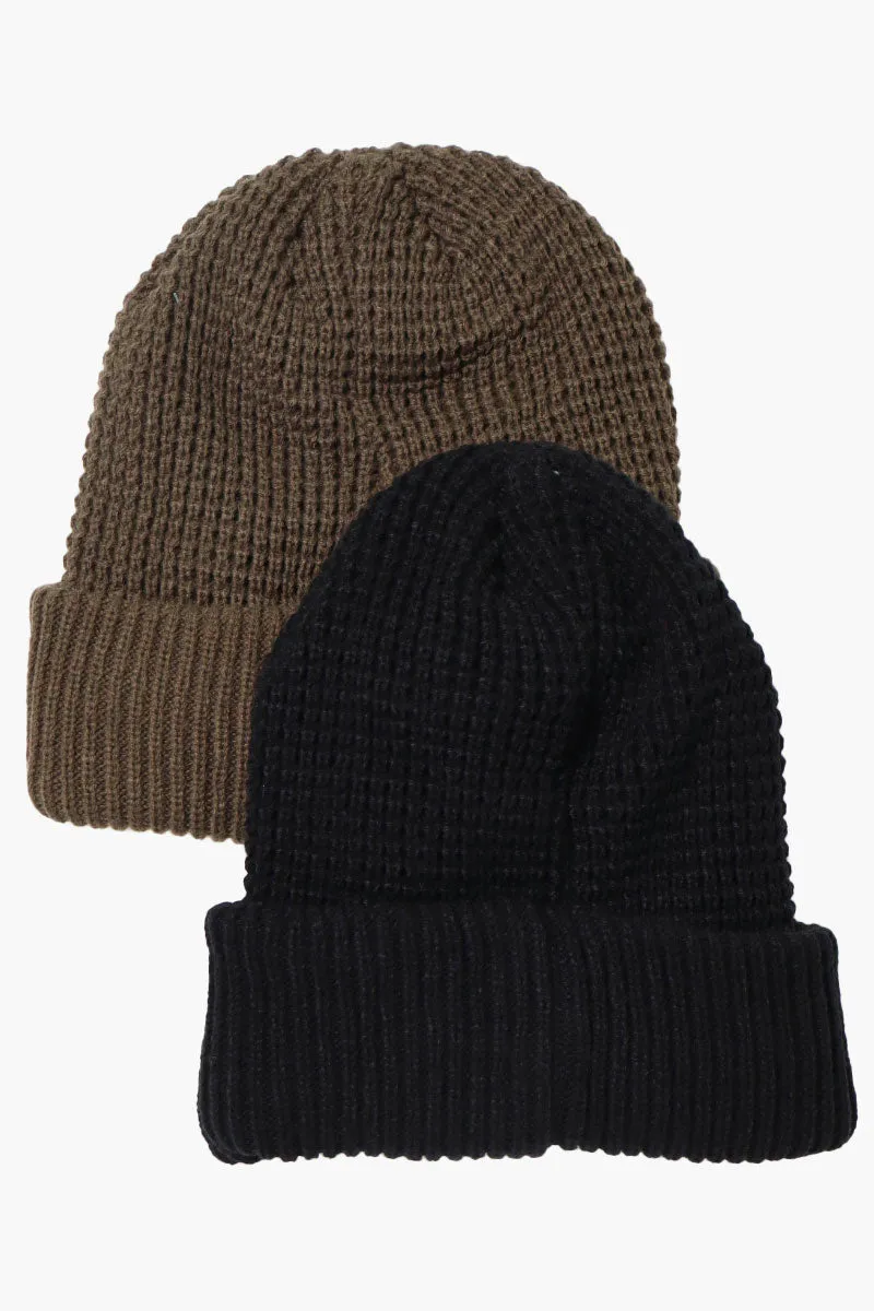 Canada Weather Gear 2 Pack Waffle Knit Hat - Olive