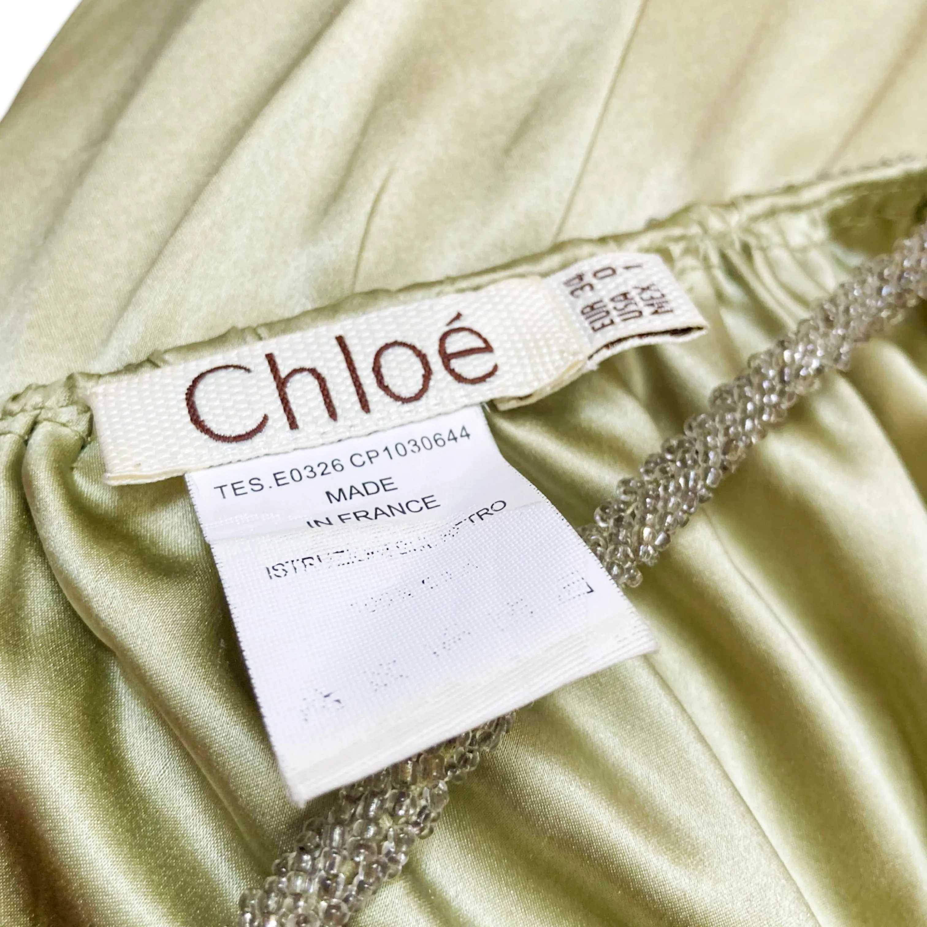 Chloe ( by Phoebe Philo ) S/S 2005 runway green dress