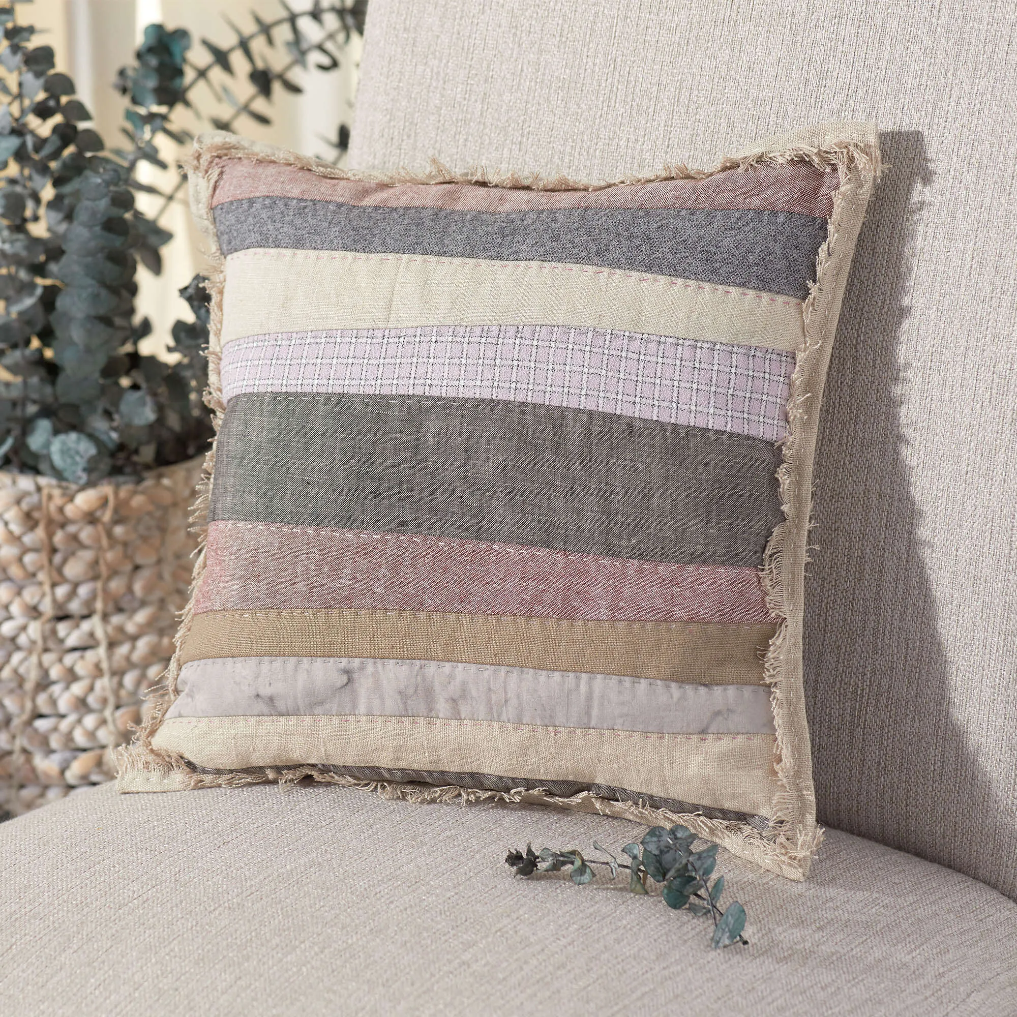 Coats & Clark Sewing Stripe Pieced Pillow