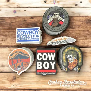 Cowboy Revolution Apparel Co. Sticker Pack #1 (Set of Six - 3" x 3")