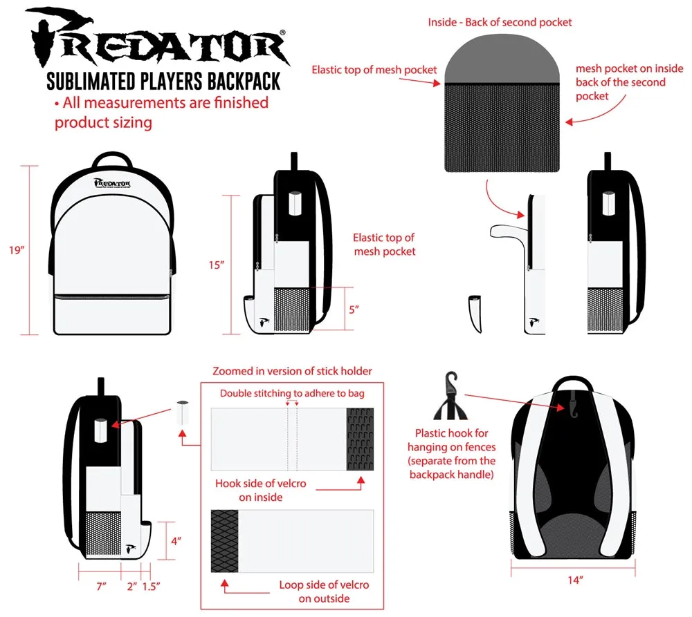 Custom Sublimated Players Backpack