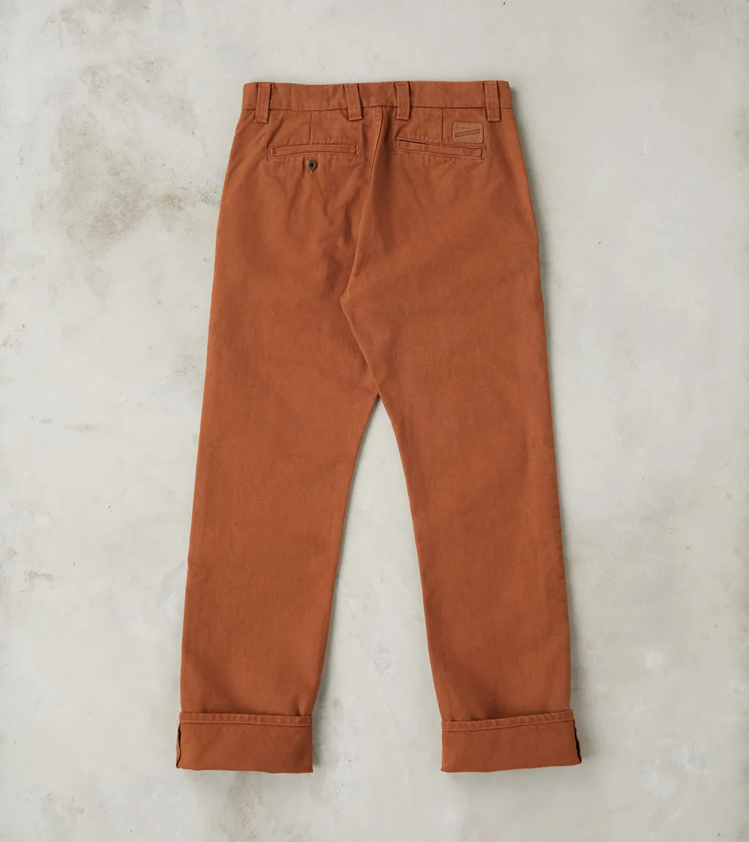 Deck Pant - 14oz Japanese Military Canvas - Rust