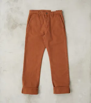 Deck Pant - 14oz Japanese Military Canvas - Rust