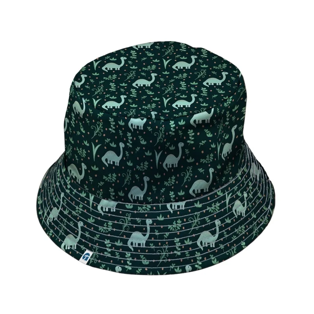 Dino Green Tropics Green Dinosaur Bucket Hat