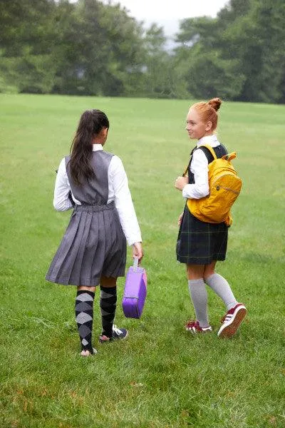 French Toast Girls School Uniform Long Sleeve Fitted Oxford Shirt - White - SE9287