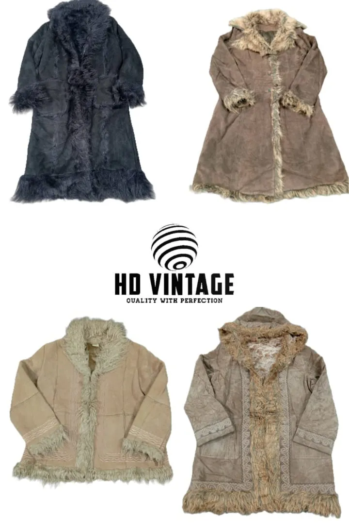 HD499 Ladies Y2K Afghan Coats - 11 pcs