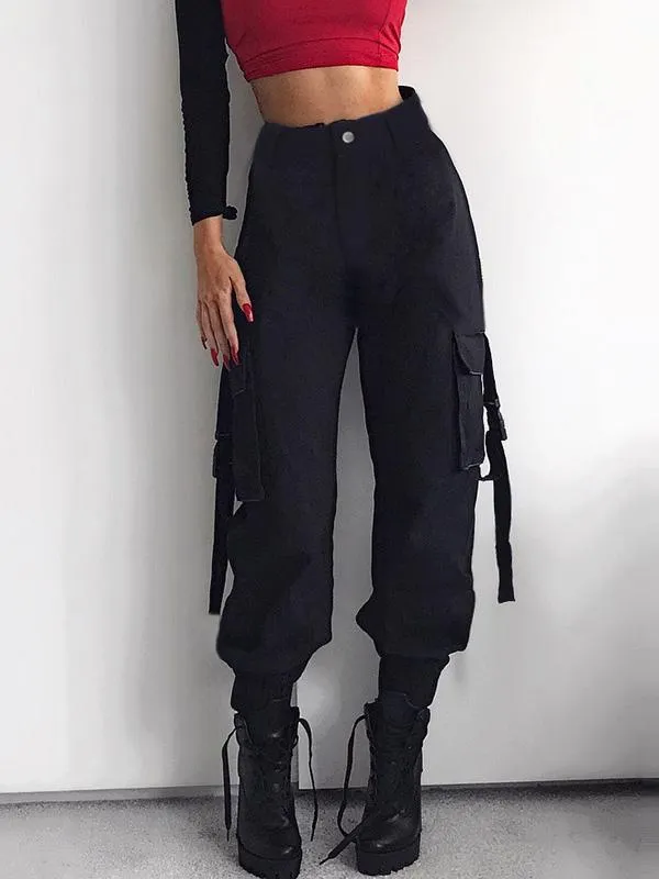 High Waist Cargo Pants For Women