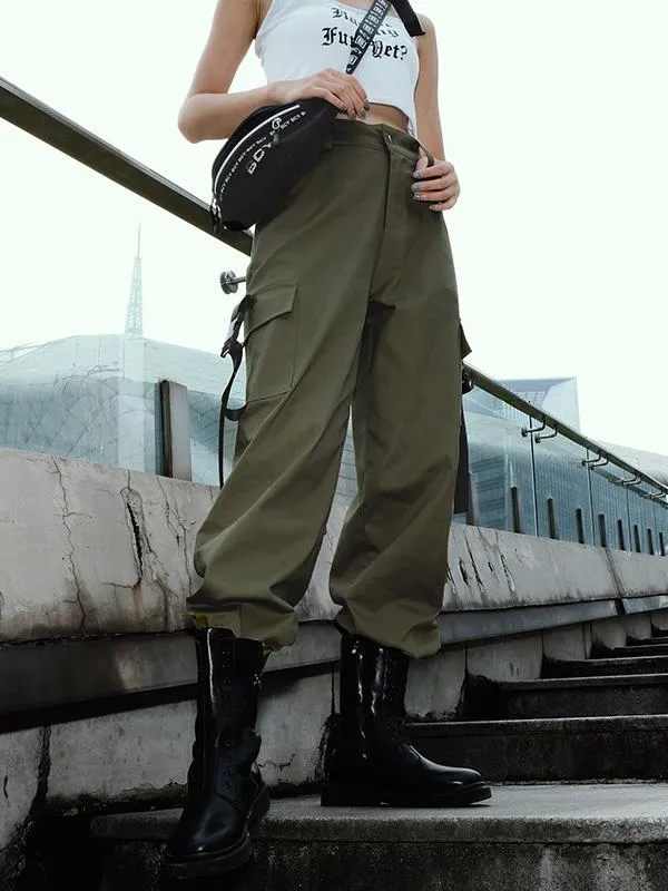 High Waist Cargo Pants For Women