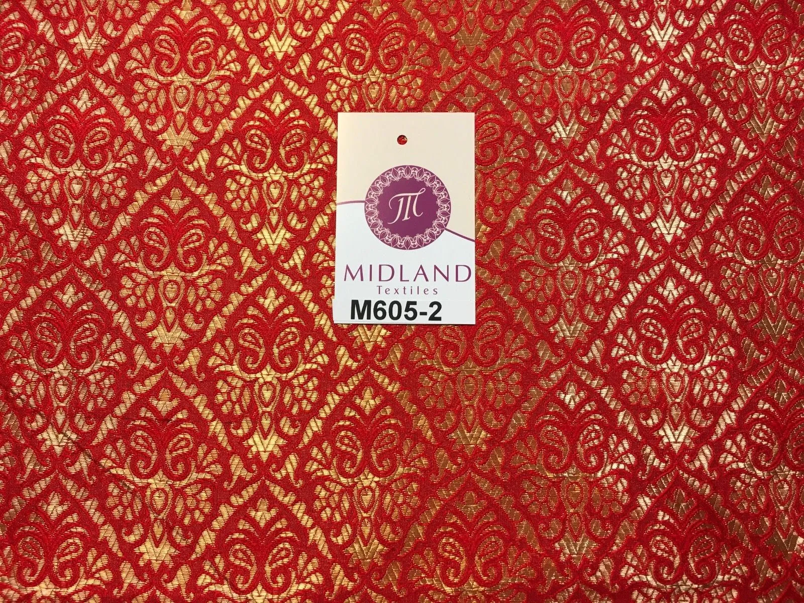 Indian Metallic Ornamental Jacquard faux silk banarsi Brocade 44" Wide M605