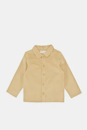 Infant Boys Beige Cord Shirt