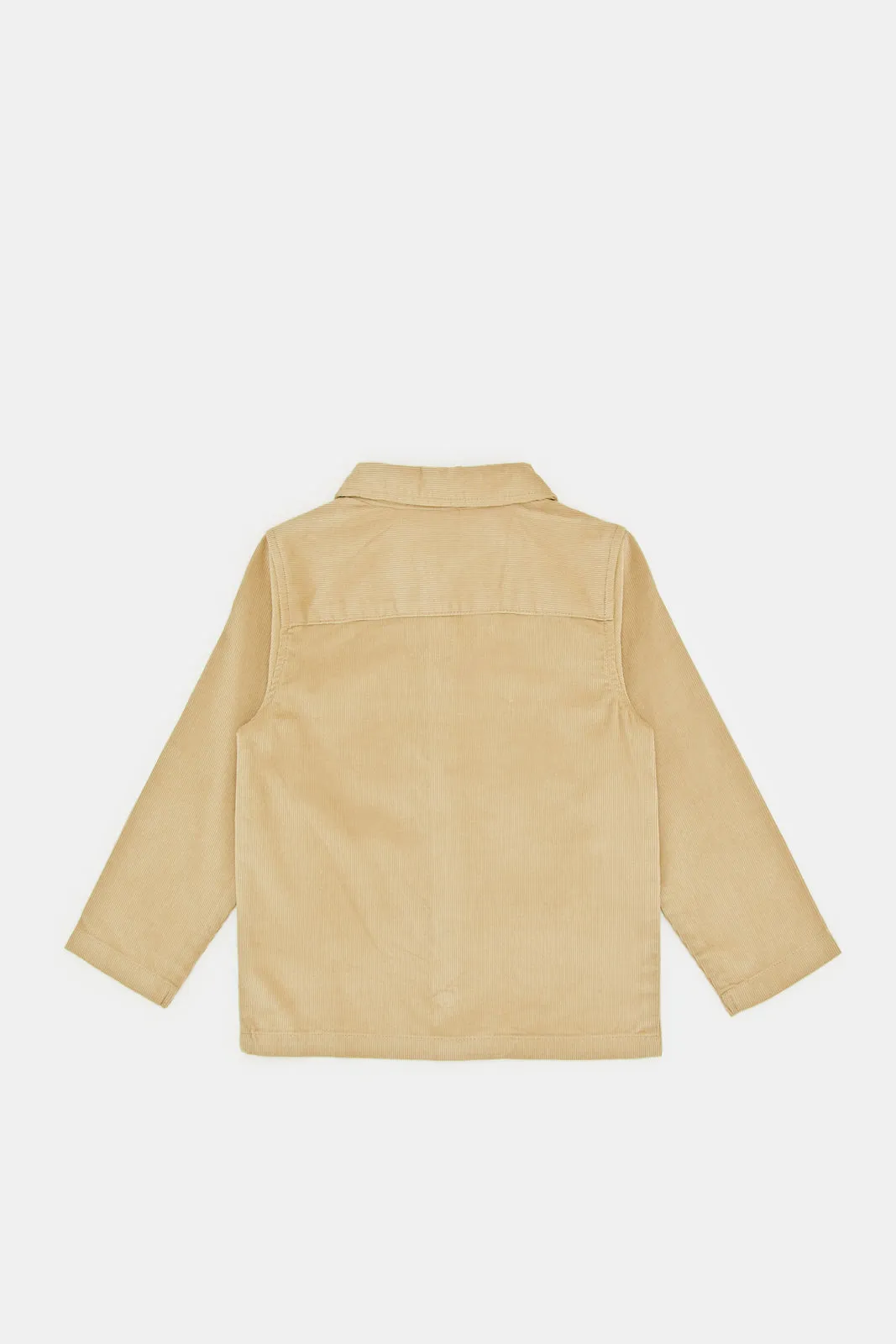 Infant Boys Beige Cord Shirt