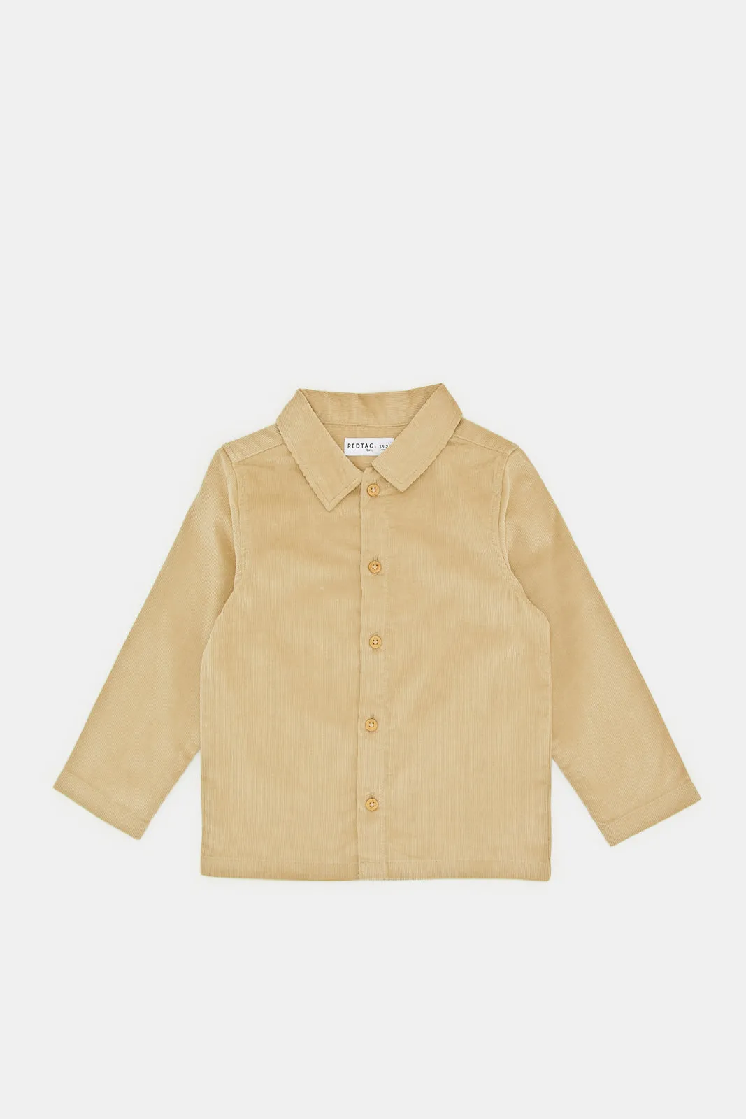 Infant Boys Beige Cord Shirt