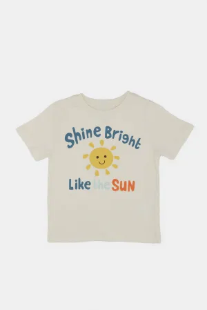 Infant Boys Cream Sunshine T-Shirt