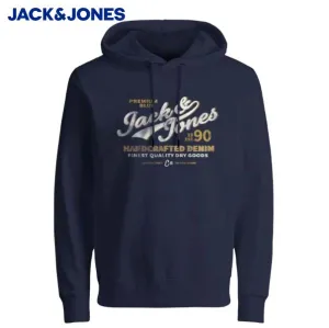 Jack & Jones Billy Logo Navy Hoodie Navy