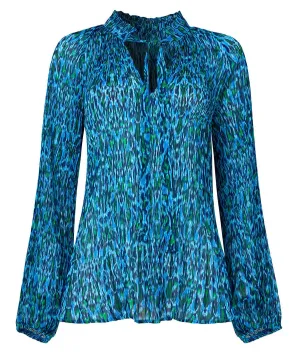 Joe Browns 18 Blue Perfectly Plisse Women's Blouse