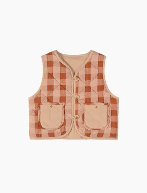 Josie Waistcoat in Russet Gingham