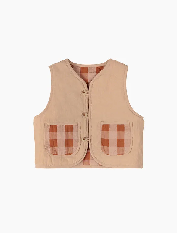 Josie Waistcoat in Russet Gingham