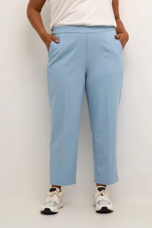 Kaffe Curve Sakira Crop Trousers in Light Blue