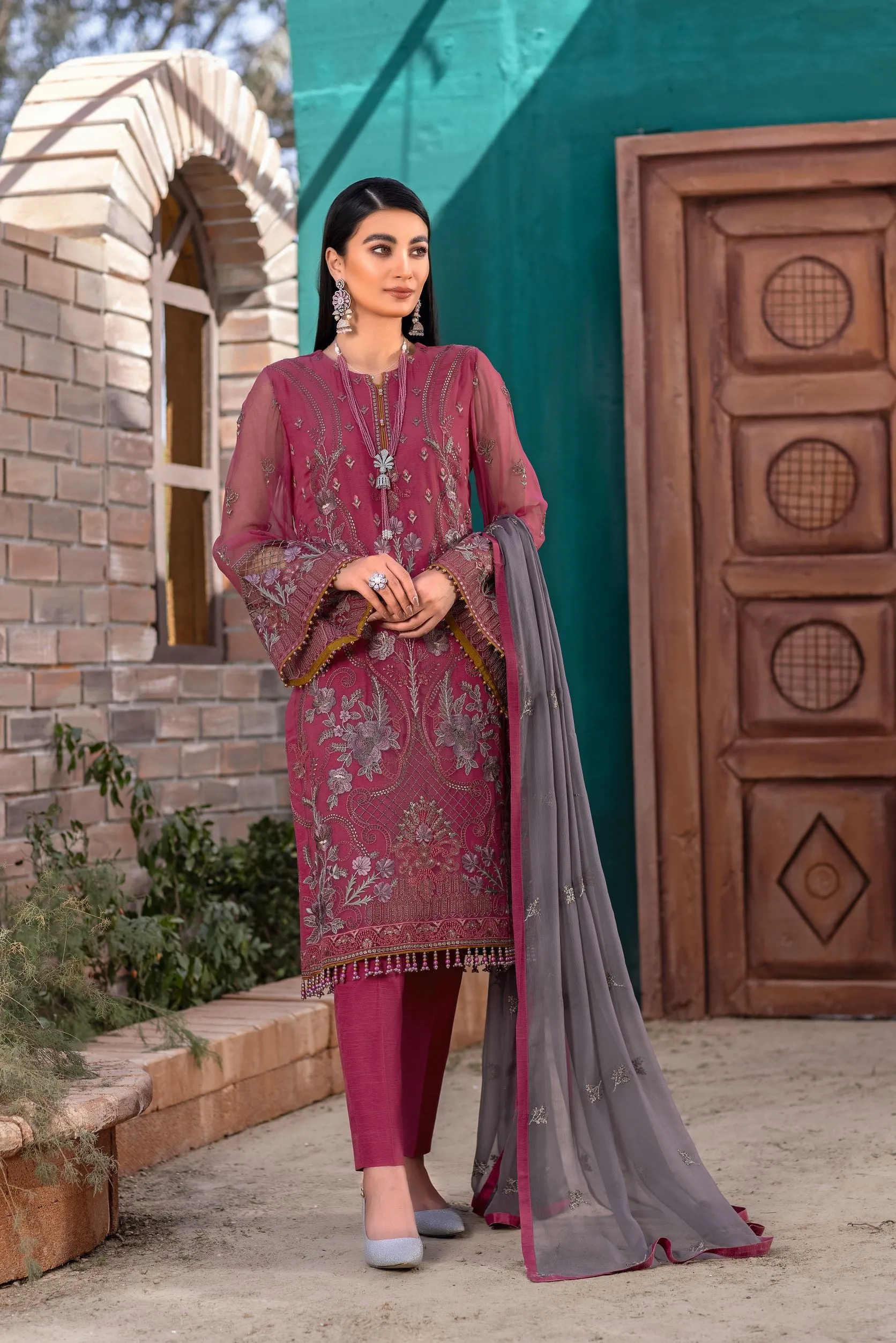 Kuch Khas by Flossie Unstitched 3 Piece Chiffon Vol-11 Collection'2022-K-1105