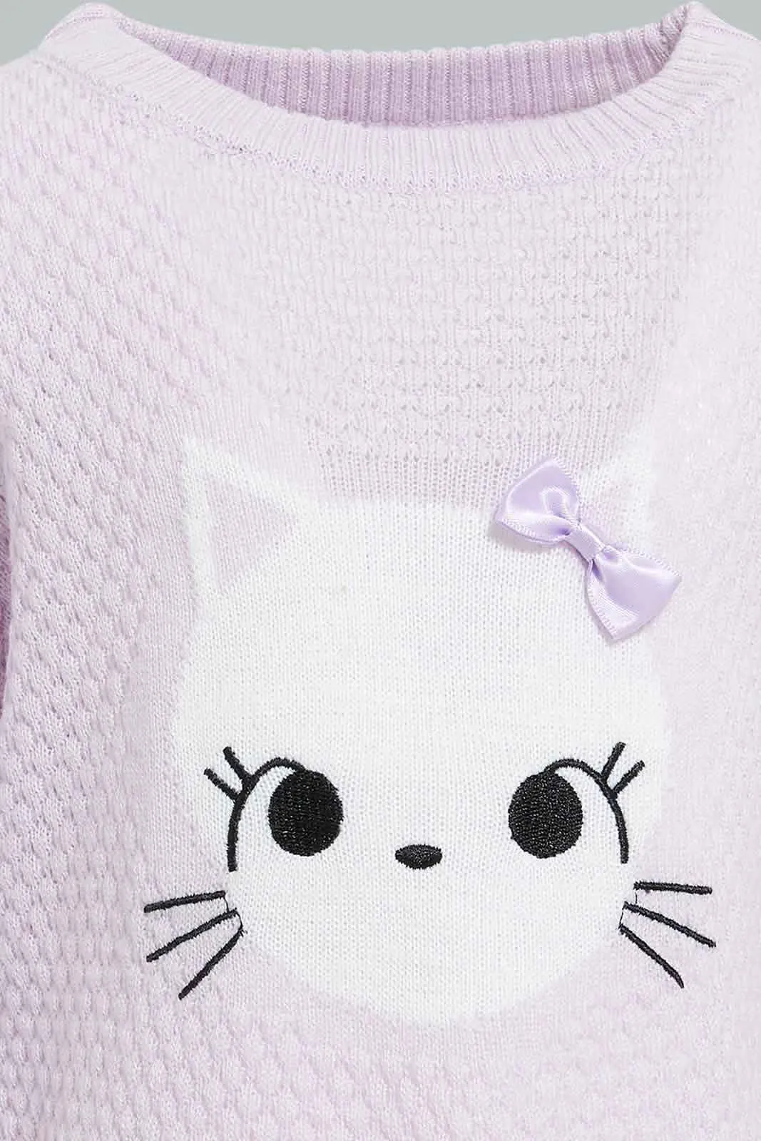 Lilac Cat Print Pullover