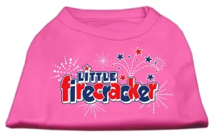 Little Firecracker Screen Print Shirts Bright Pink XL (16)