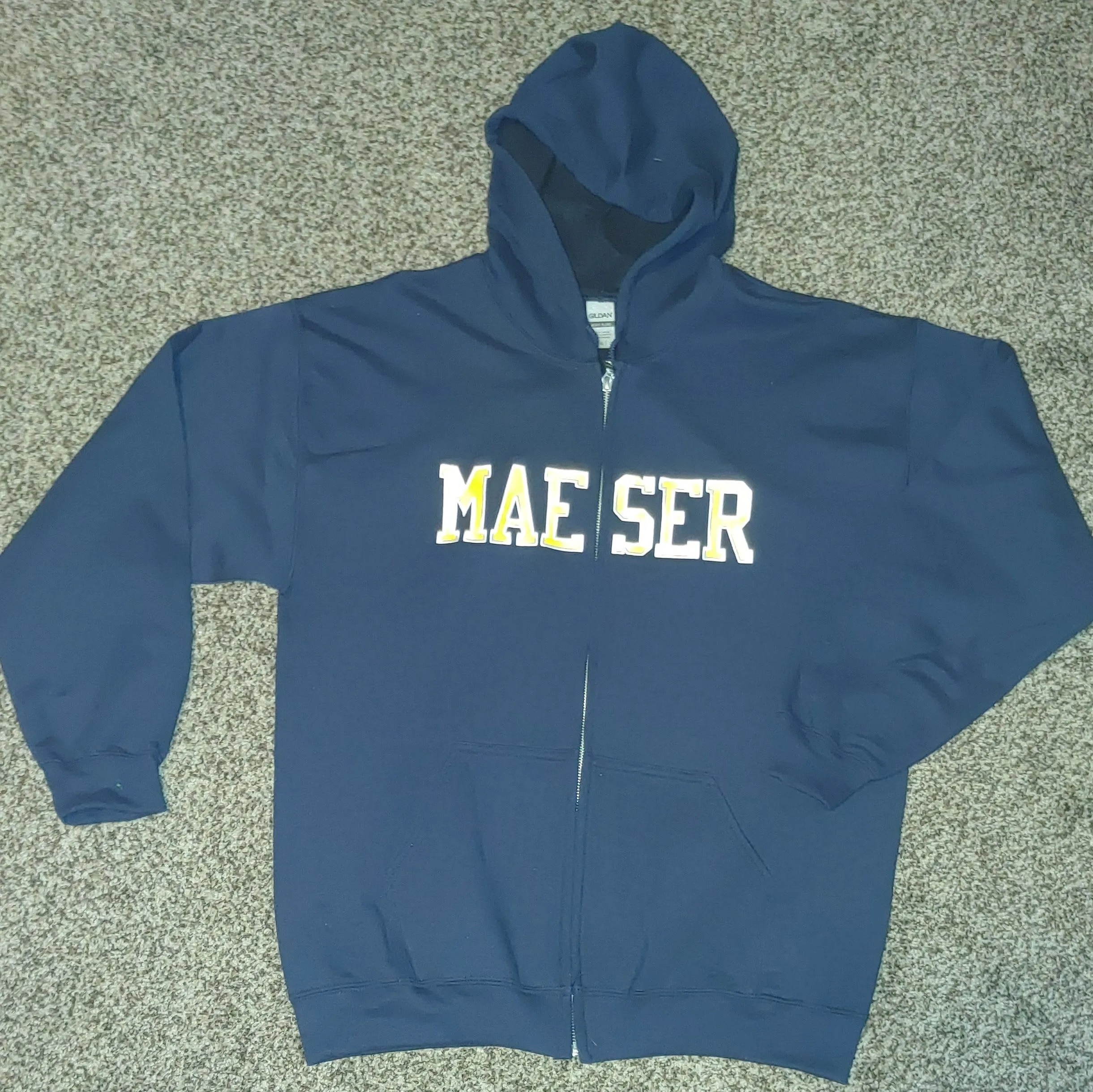 MAESER Adult Navy Hoodie with Full Zipper