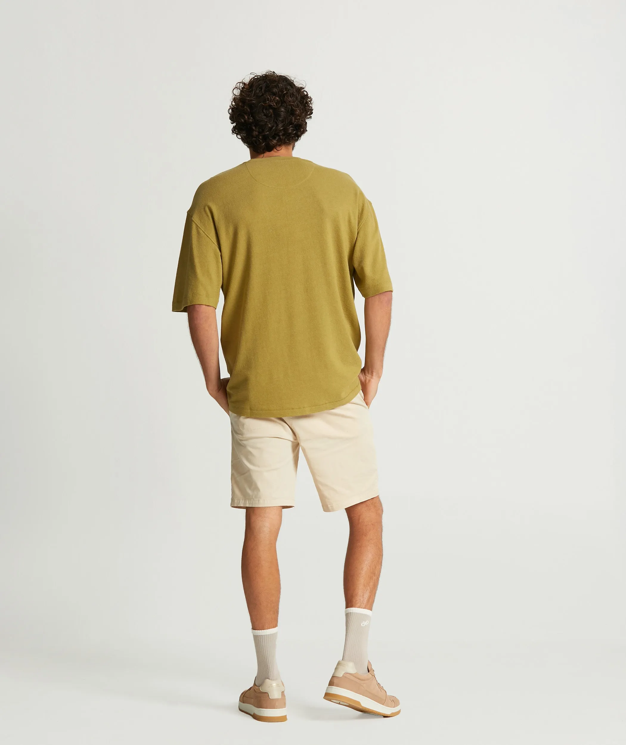 Mens Structured Jersey Knit Tee - Cedar Green