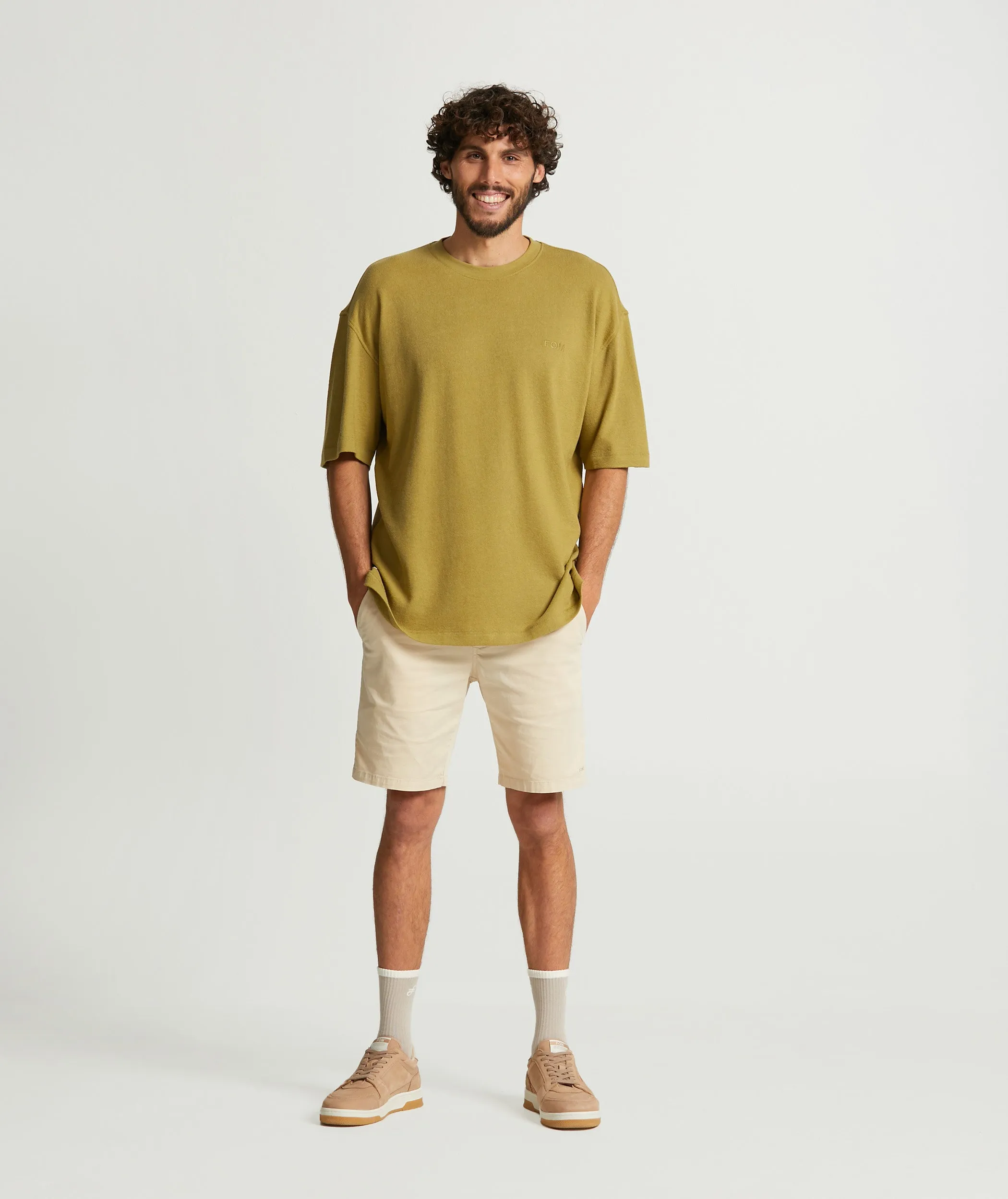 Mens Structured Jersey Knit Tee - Cedar Green