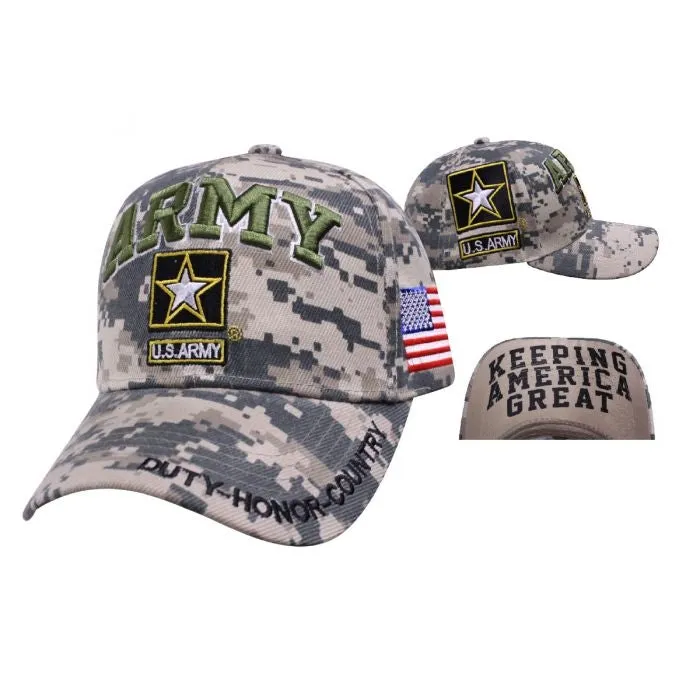 Military Digital Camo Ball Cap Army Hat