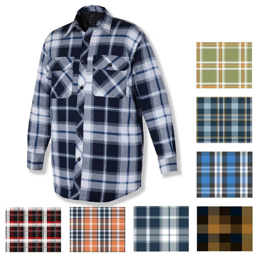 Milton 6704L Mens Full Placket Flannelette 5PK