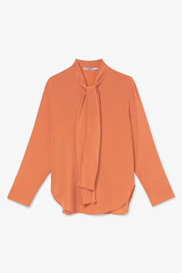 M.M. LAFLEUR - Darcy Top - Washable Silk :: Guava