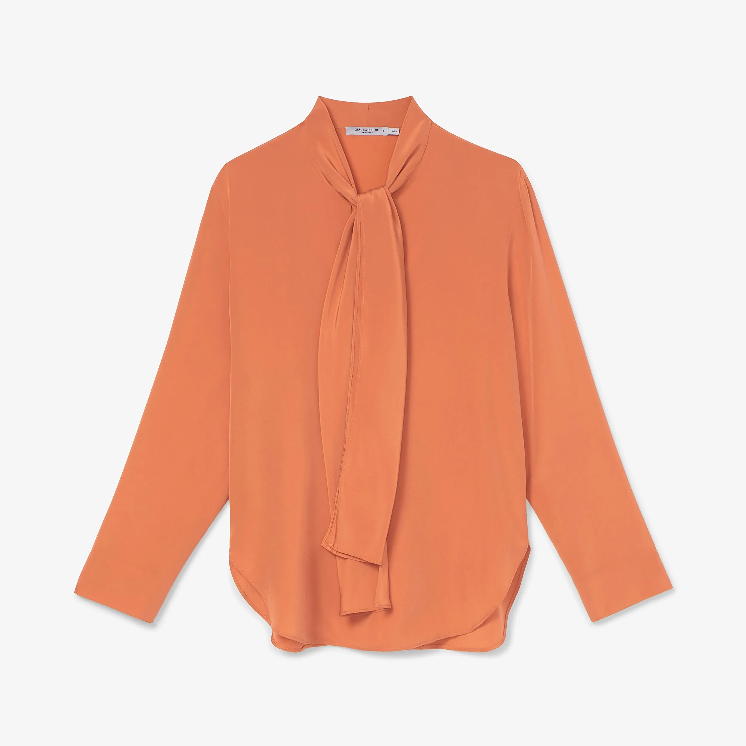 M.M. LAFLEUR - Darcy Top - Washable Silk :: Guava