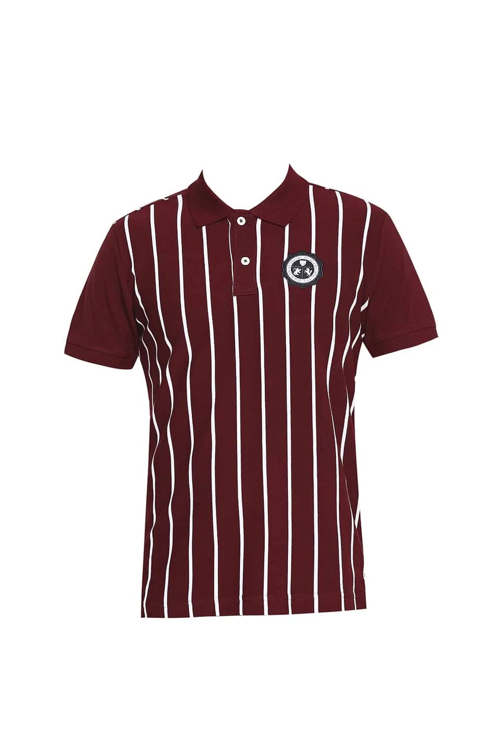 Muscle Fit Engineered Stripe Polo T-shirt