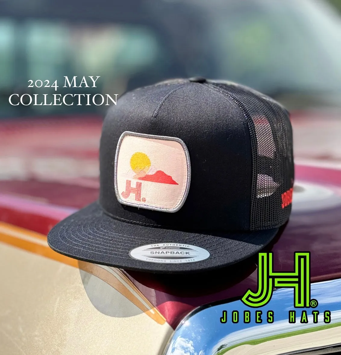 NEW 2024 JH Cap- All Black Rosa patch (May Collection)