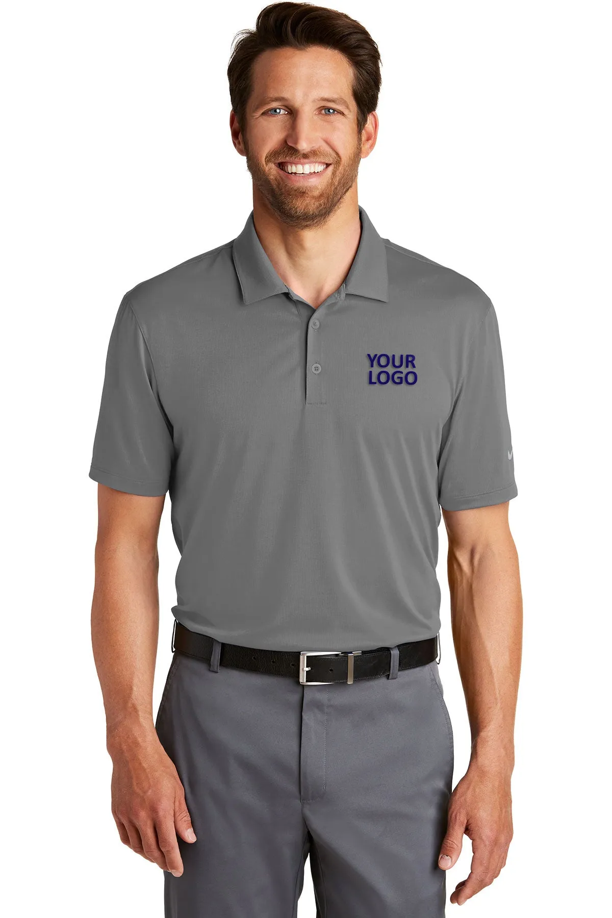 Nike Dri-FIT Legacy Customized Polos, Dark Grey