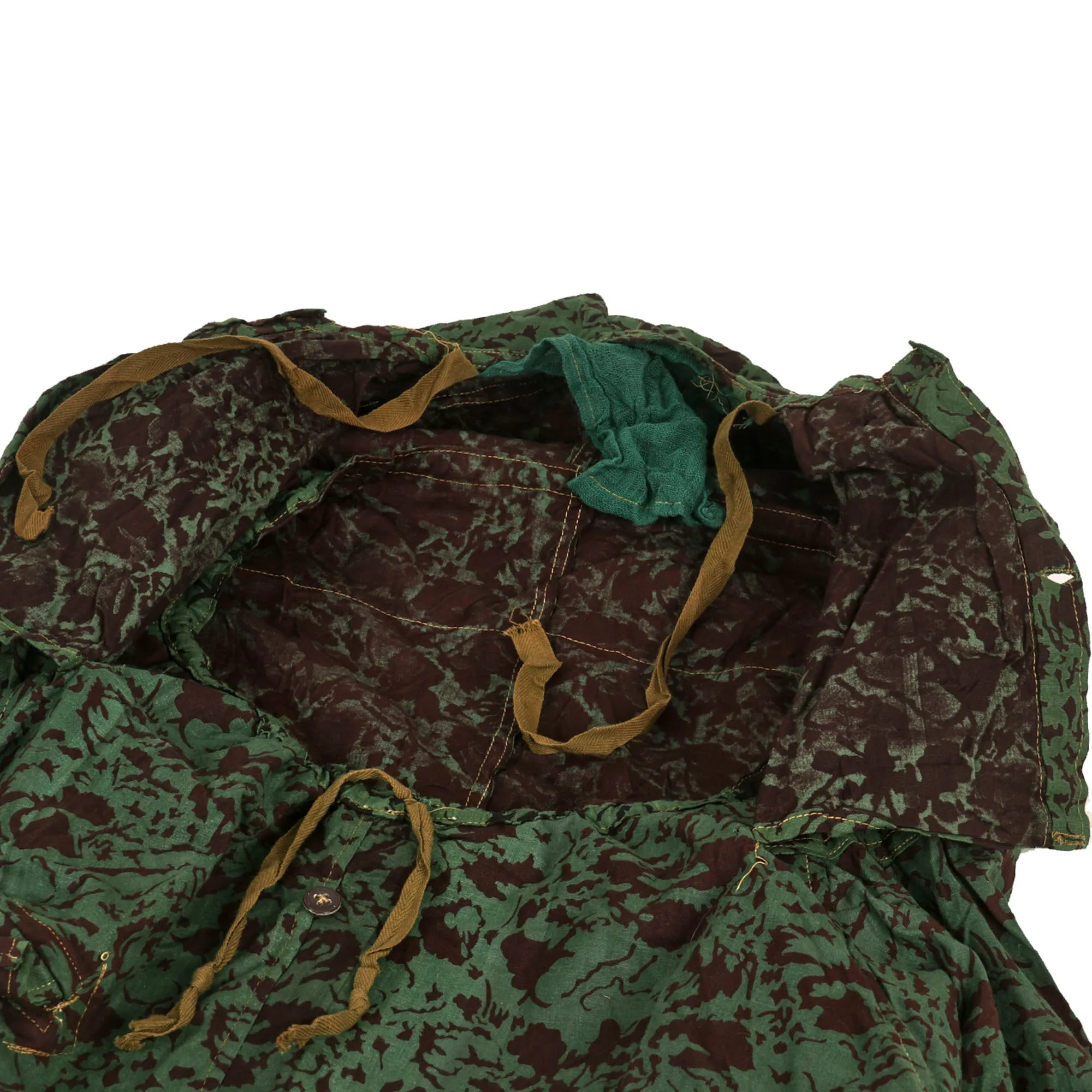 Original Romania Cold War Era Circa 1960s “Inverse Leaf” Camouflage Sniper Smock with Trousers - No Romanian Markings