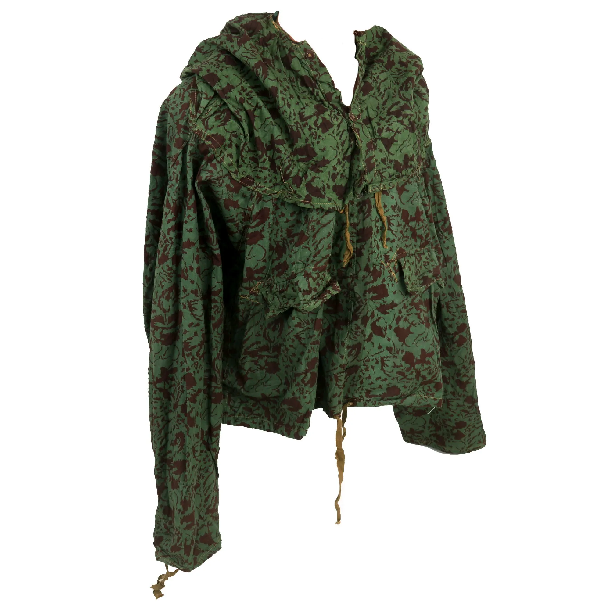 Original Romania Cold War Era Circa 1960s “Inverse Leaf” Camouflage Sniper Smock with Trousers - No Romanian Markings