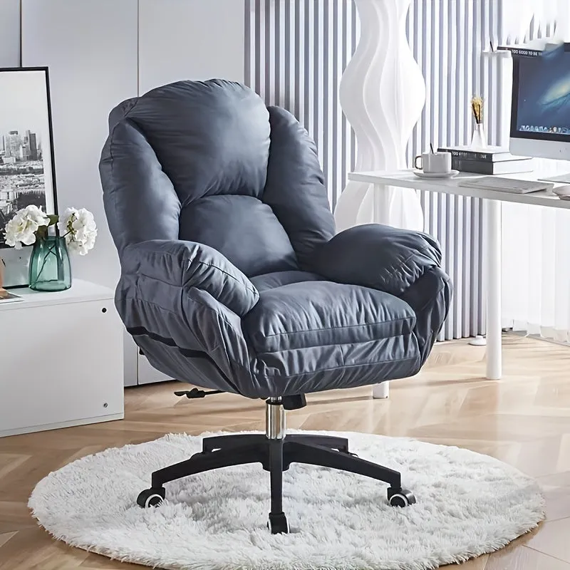 Oval-Shaped Comfort Office Desk Chair, Ergonomic Design with Hip and Back Support, Relaxing Sofa-Style Gaming Chair for Home, Dormitory, Unscented Salon & Spa Stool