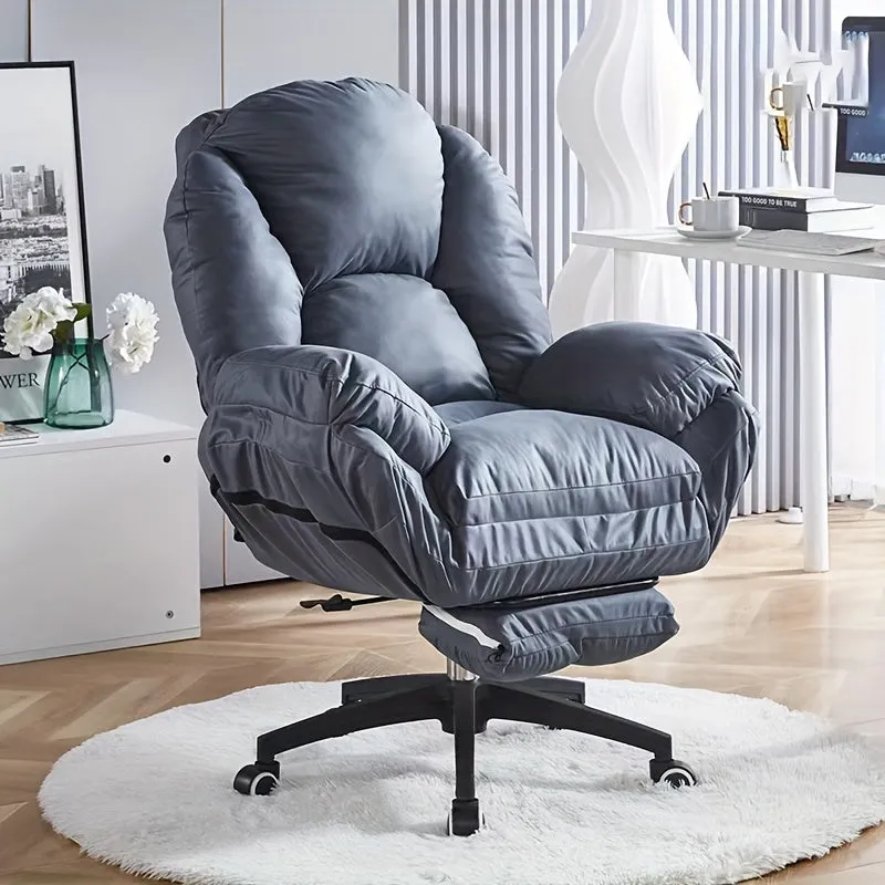 Oval-Shaped Comfort Office Desk Chair, Ergonomic Design with Hip and Back Support, Relaxing Sofa-Style Gaming Chair for Home, Dormitory, Unscented Salon & Spa Stool