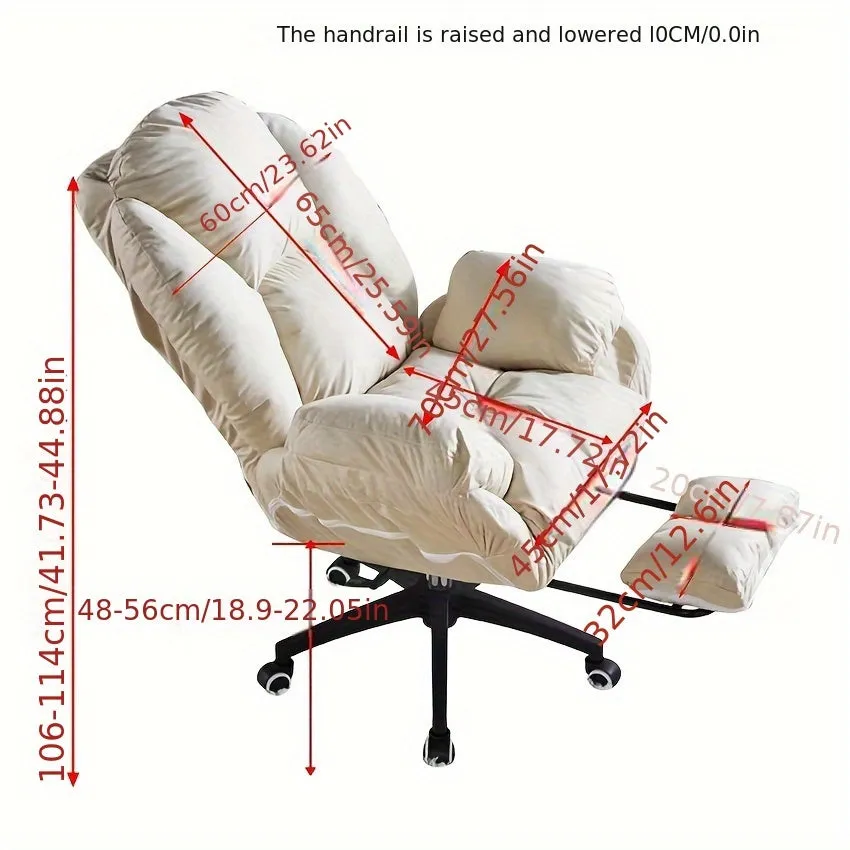 Oval-Shaped Comfort Office Desk Chair, Ergonomic Design with Hip and Back Support, Relaxing Sofa-Style Gaming Chair for Home, Dormitory, Unscented Salon & Spa Stool